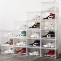 Magnetic Shoe Box Drop Sidefront Sneaker Stackable Storage Box Storage,storage Boxes & Bins Acrylic Detachable